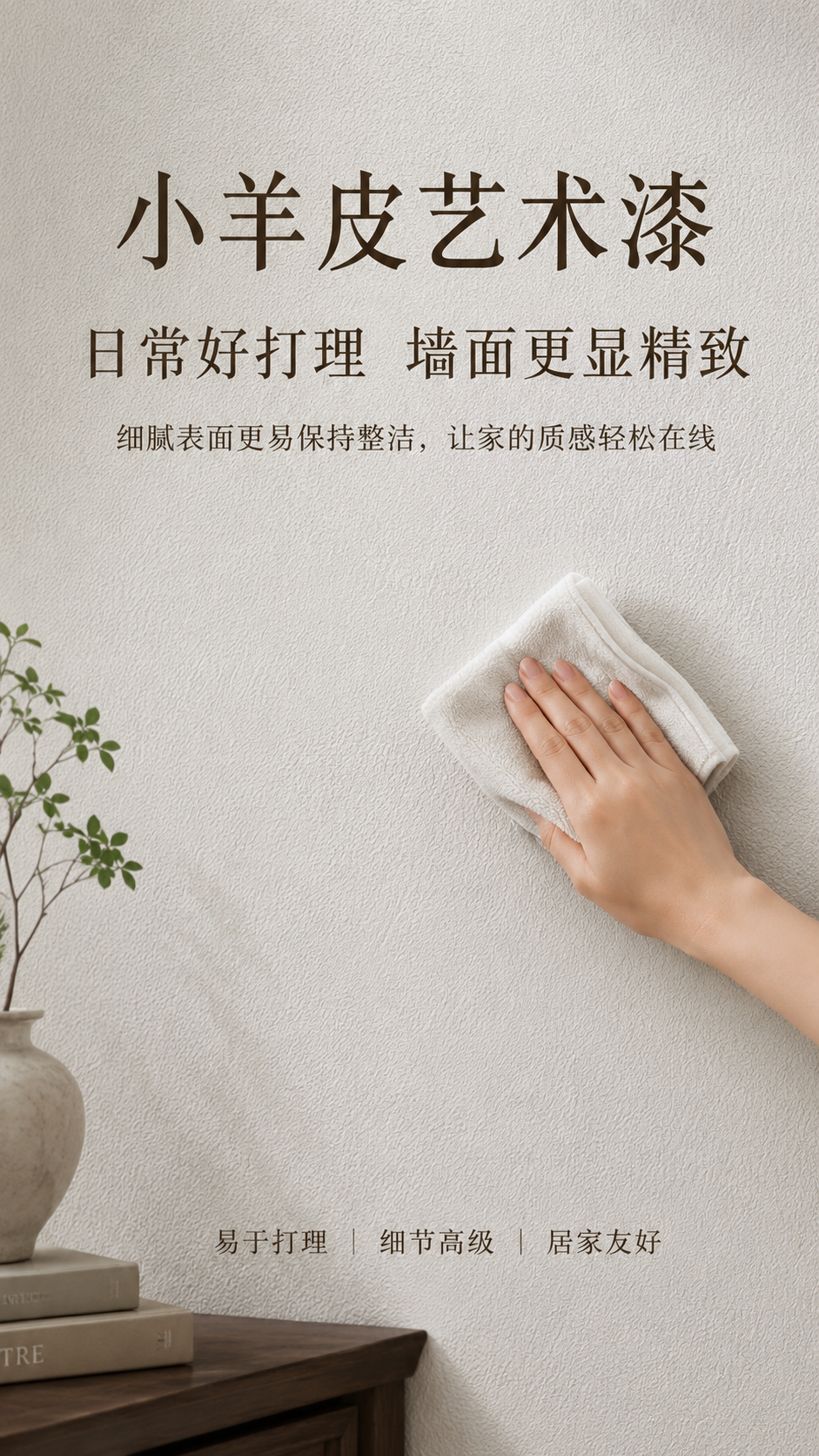 小羊皮艺术漆施工效果-耐污易擦墙面