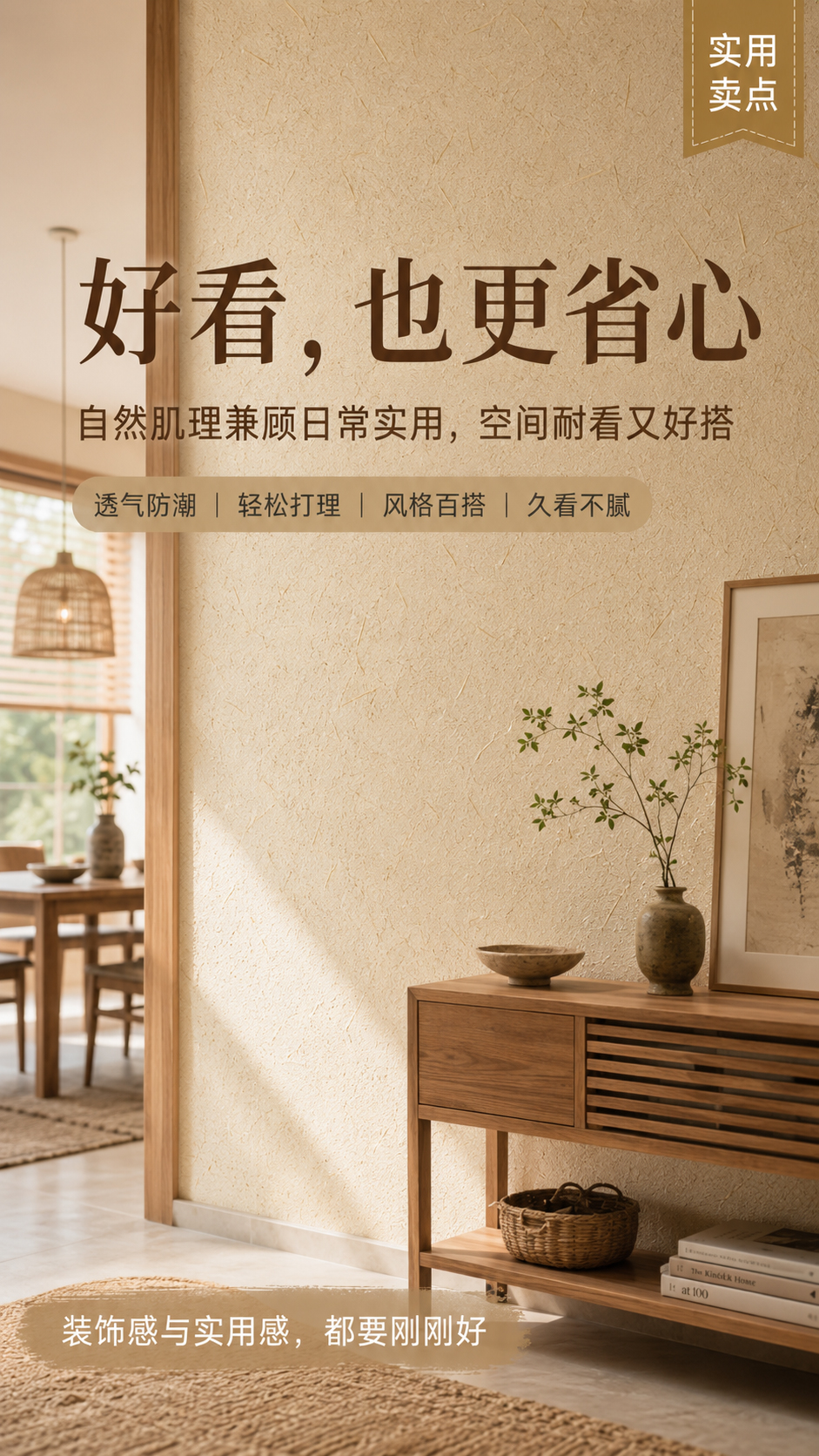 稻草漆施工效果-商业空间墙面