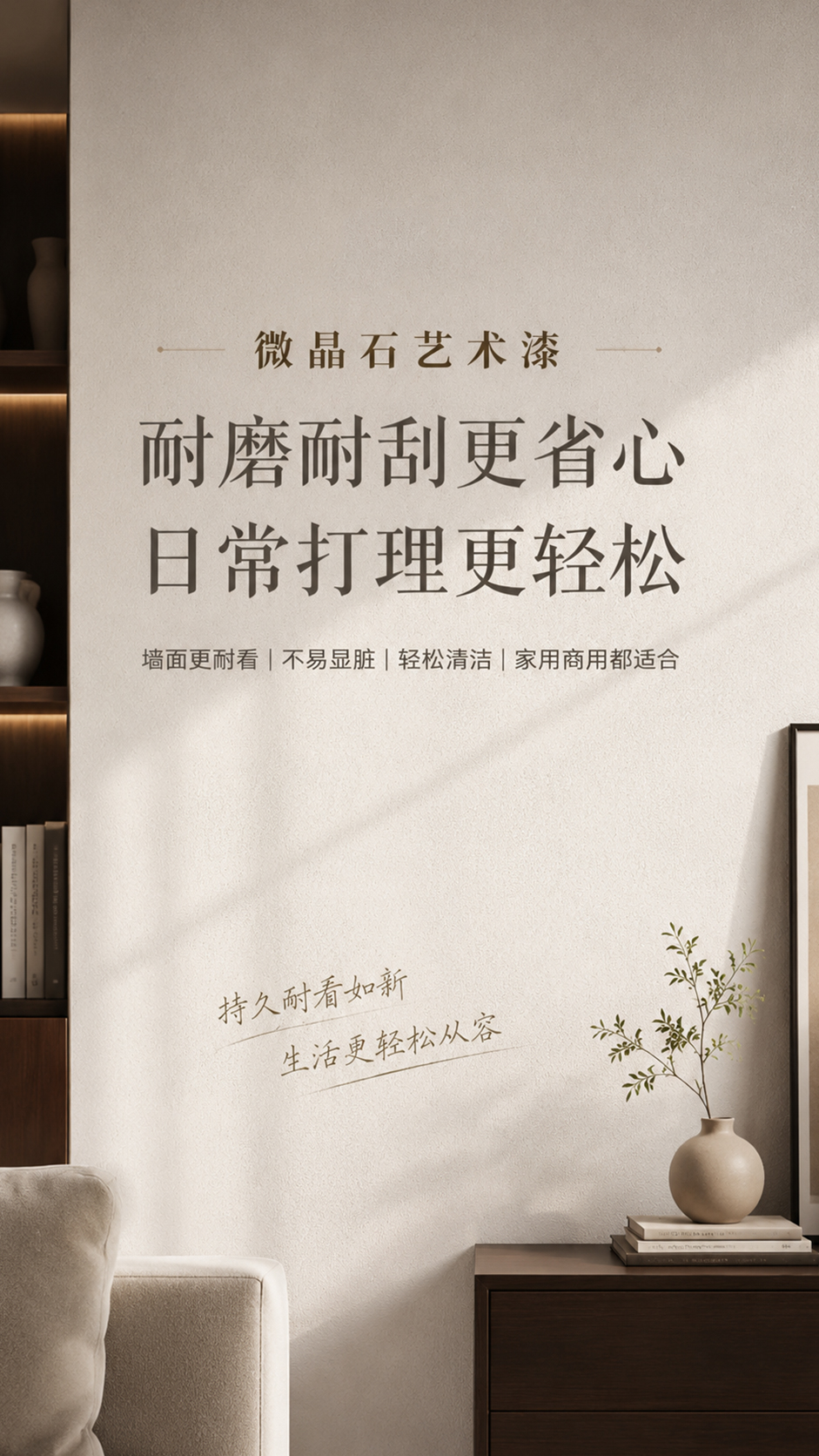 微晶石艺术漆施工效果-卧室墙面