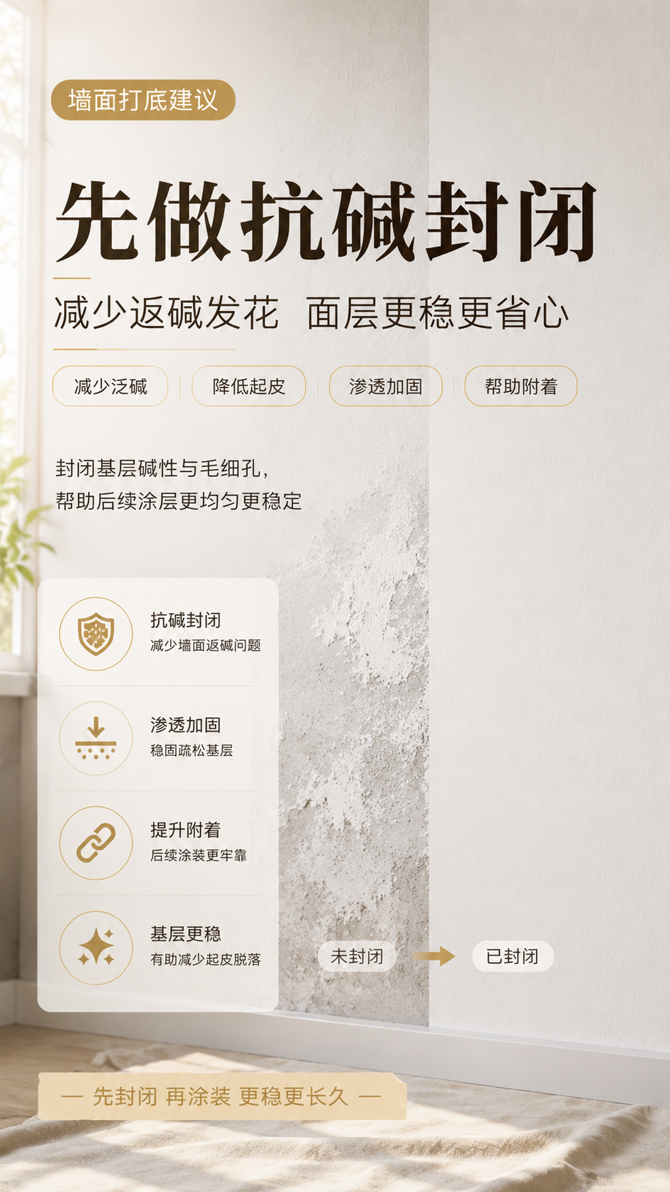 抗碱封闭底漆施工效果-内外墙基层处理